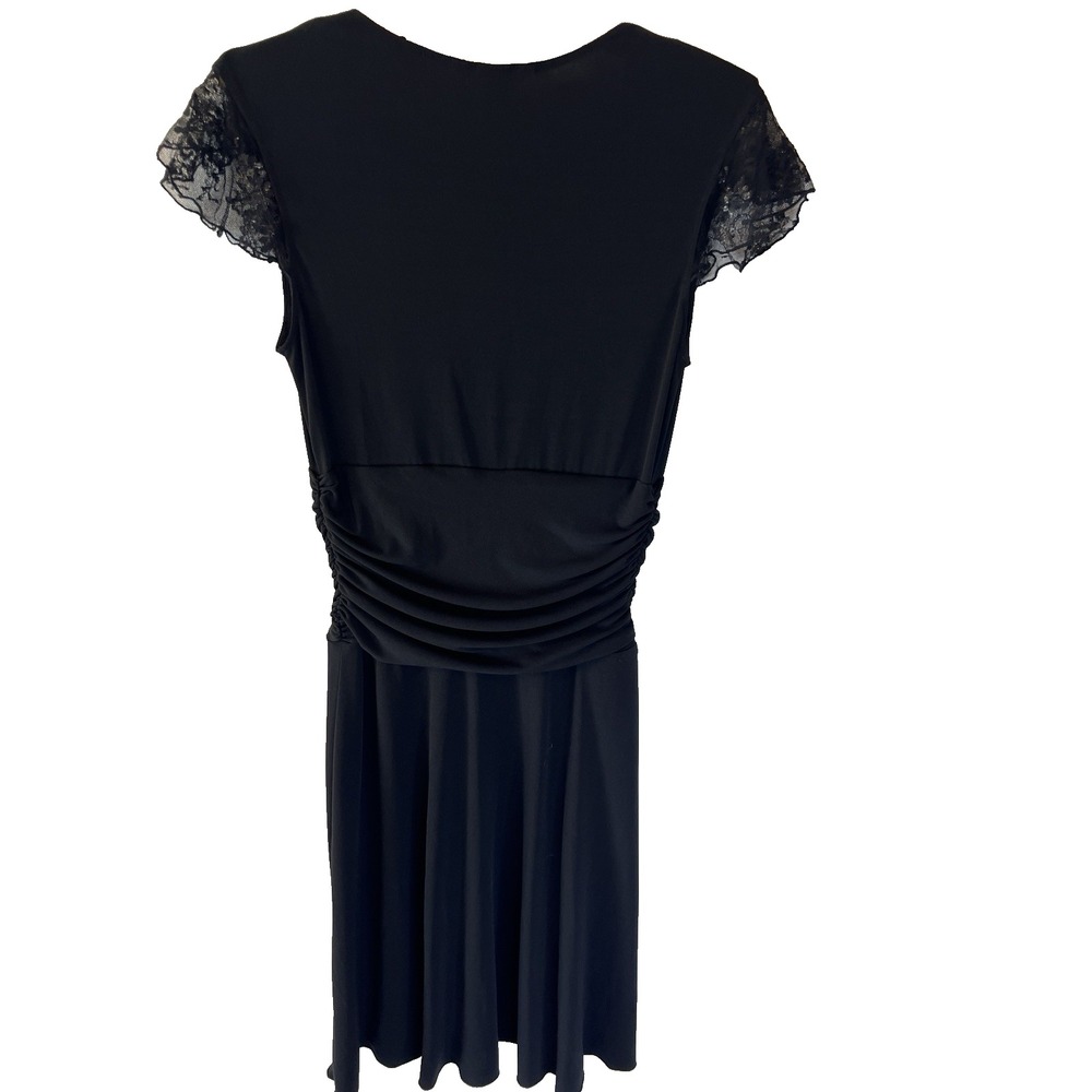 Vtg Y2K Moda International Black Sheer Whimsigoth Vamp Victorian Dress‎ Women M - Picture 2 of 10